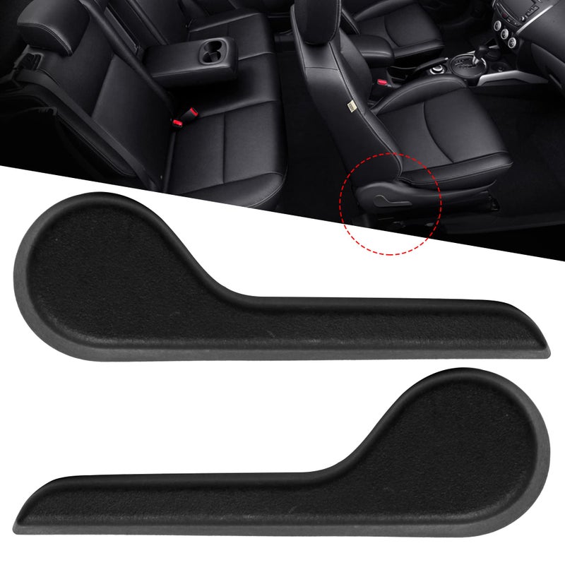 HUSUKU Seat Recliner Handle LH Driver Side RH Passenger Side Front Ebony for 2007-2013 Chevy GMC Pickup Truck SUV (Black) Replacesï¼š15232594 15232598 OE GM-2511A-FL OE GM-2511B-FL - Image 1
